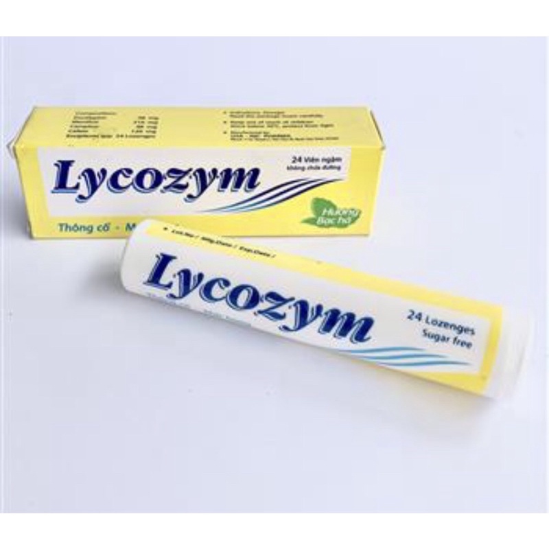 Ngậm ho Lycozym_ Hỗ trợ giảm ho,đau họng
