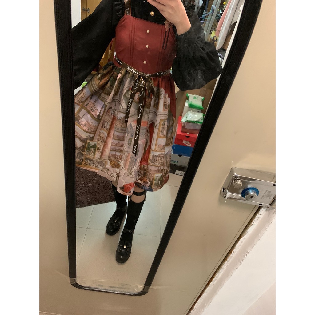 Đầm Lolita cổ điển họa tiết tranh sơn dầu hoàng gia | BigBuy360 - bigbuy360.vn