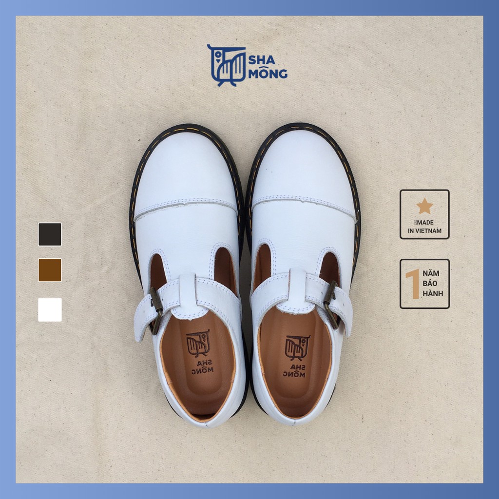 [Mã SKAMLTSM9 giảm 10% đơn 99K] Giày loafer quai ngang da thật Shamong vintage made in Vietnam bảo hành 1 năm mã S03