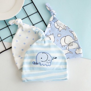 Set 3 mũ thắt nút siêu xinh cho bé sơ sinh