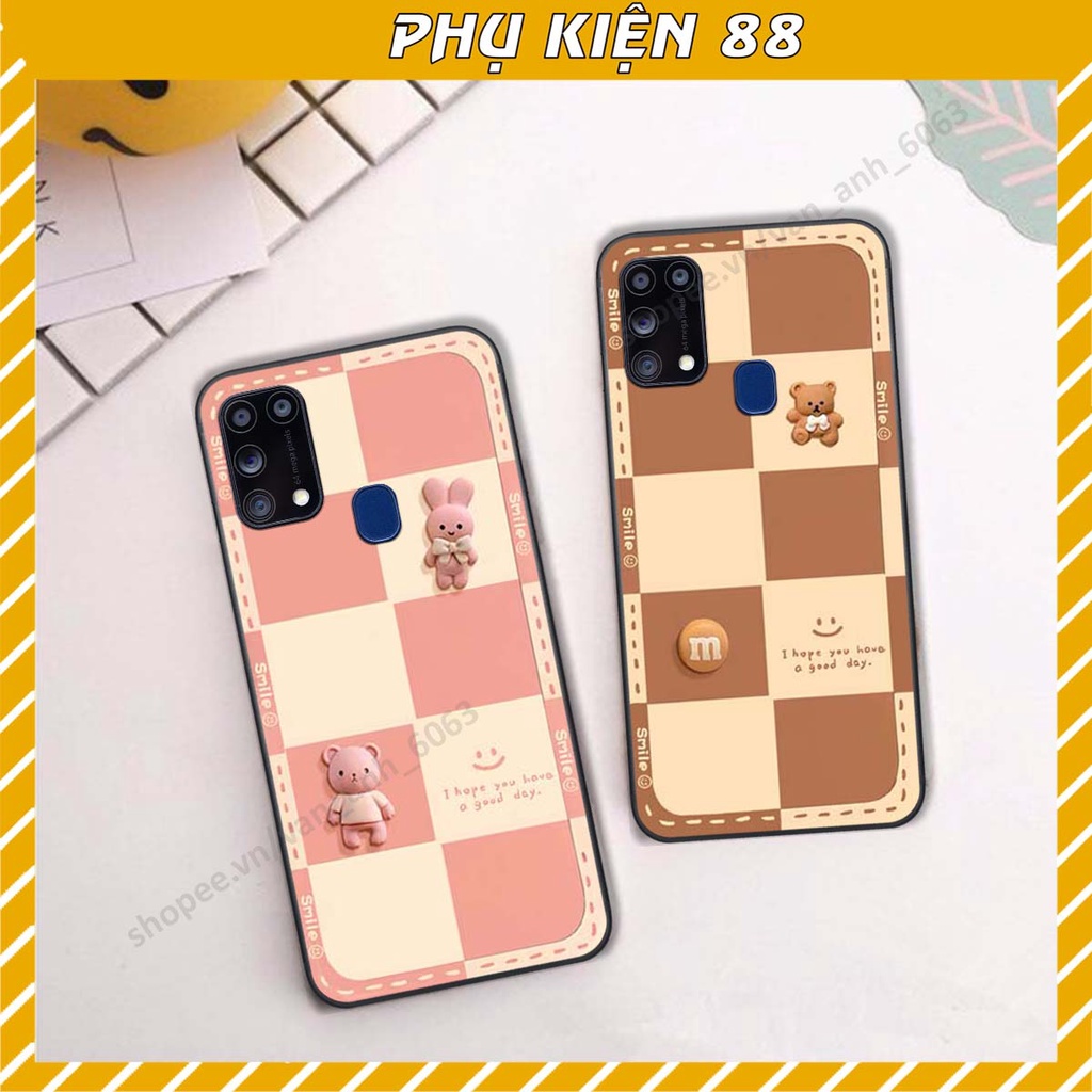 Ốp lưng Samsung M31 hình gấu, kẹo dễ thương cute