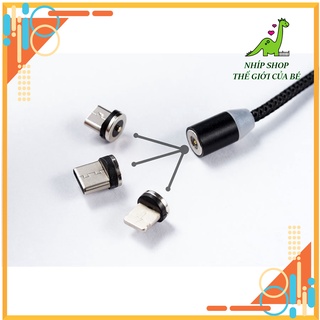 [Free Ship] Cáp sạc nam châm 3 đầu Type C, IPhone , Micro USB  siêu hot