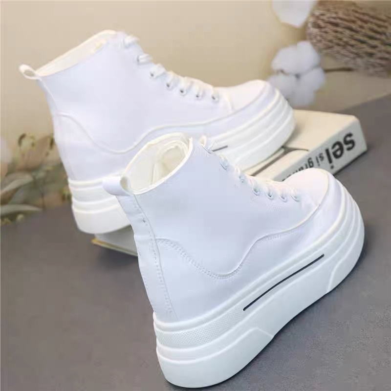 Giầy đế xuồng cao 10cm cao cổ