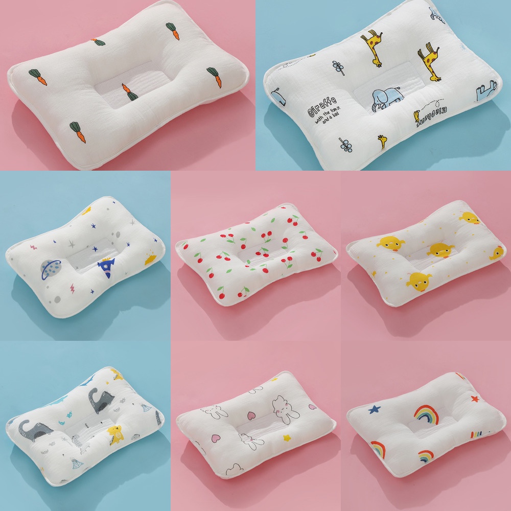 Gối cotton mềm 9 kiểu hỗ trợ định hình đầu cho bé