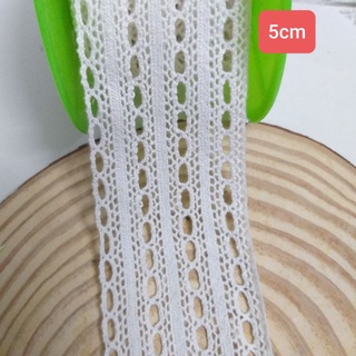 Ren chỉ cotton trang trí , size 4cm đến 7cm (1 mét)