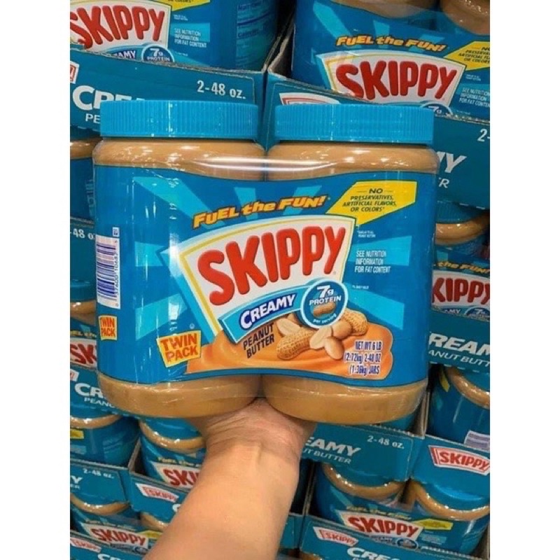 Bơ Đậu Phộng Skippy Cream Peanut Butter của Mỹ 1,36kg