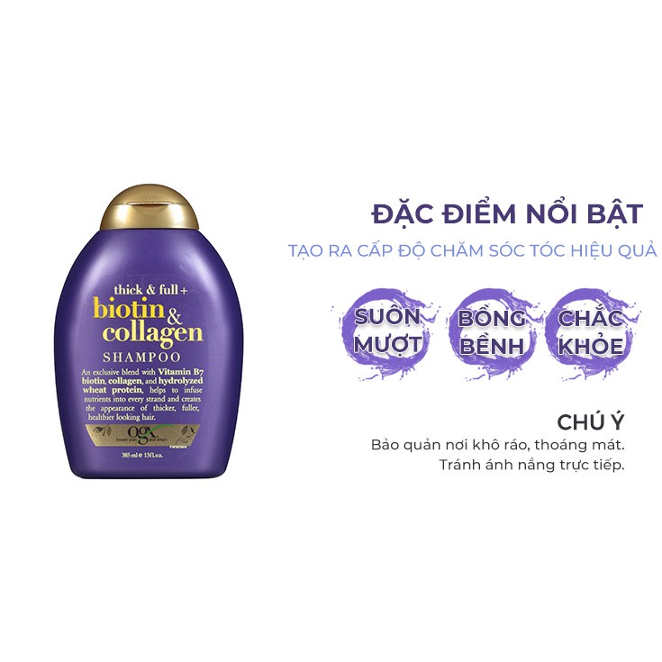 Dầu gội xả ngăn rụng tóc dưỡng tóc giảm gàu mượt tóc OGX Thich & Full Biotin 385ml DG02_bao_thanh.cosmetic