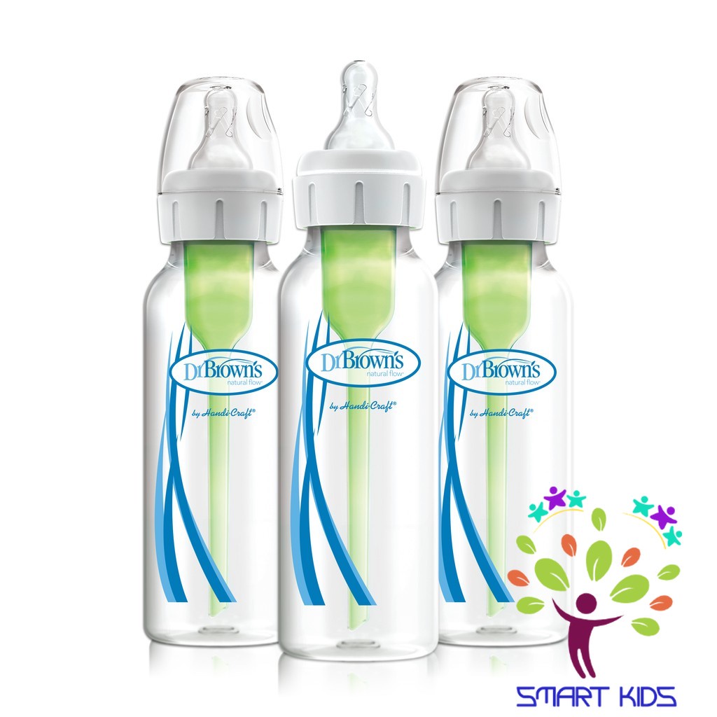 Bộ 3 bình sữa Dr Brown's cổ hẹp dòng Option + 250ml