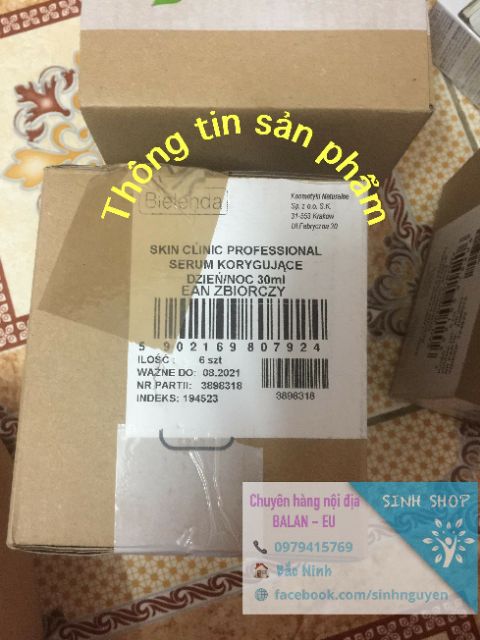 Huyết thanh tươi bielenda cho da dầu, mụn (kèm bill mua hàng đầy đủ) | BigBuy360 - bigbuy360.vn