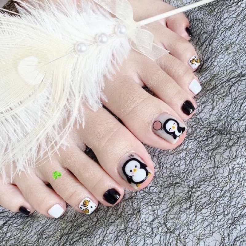 Lông vũ chụp ảnh mẫu móng , nail