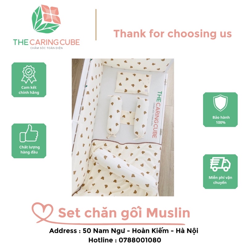 Chăn gối Muslin có tách lẻ