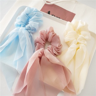 Dây buộc tóc Scrunchies lụa dáng dài dễ thương