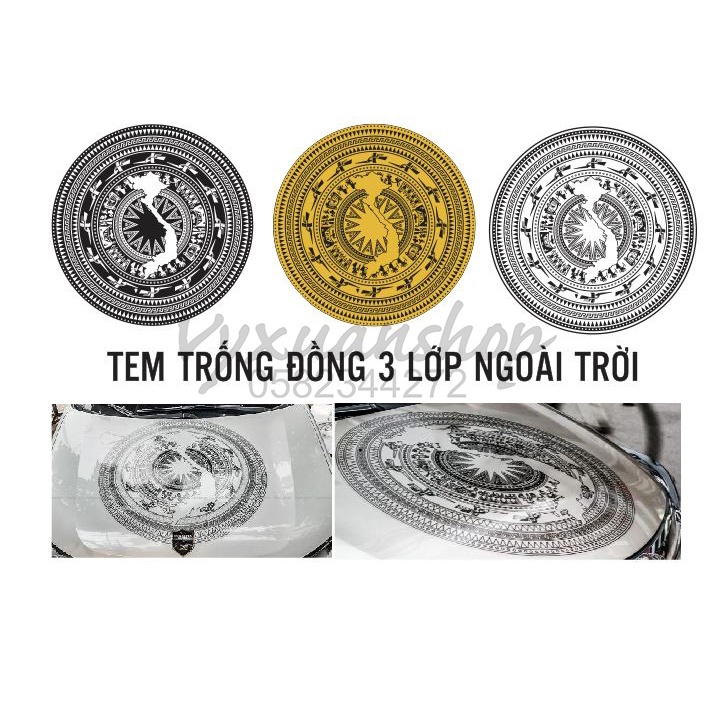 (Decan 3 lớp/chọn màu/chọn kích thước) Decan dán xe trống đồng,dán nắp capo, capin xe tải, xe 4 chỗ, 7 chỗ sắc nét