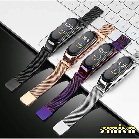 Xiaomi Miband 5 _ Dây đeo milanese loop kim loại thép không gỉ Xiaomi Miband 5 - Mijobs