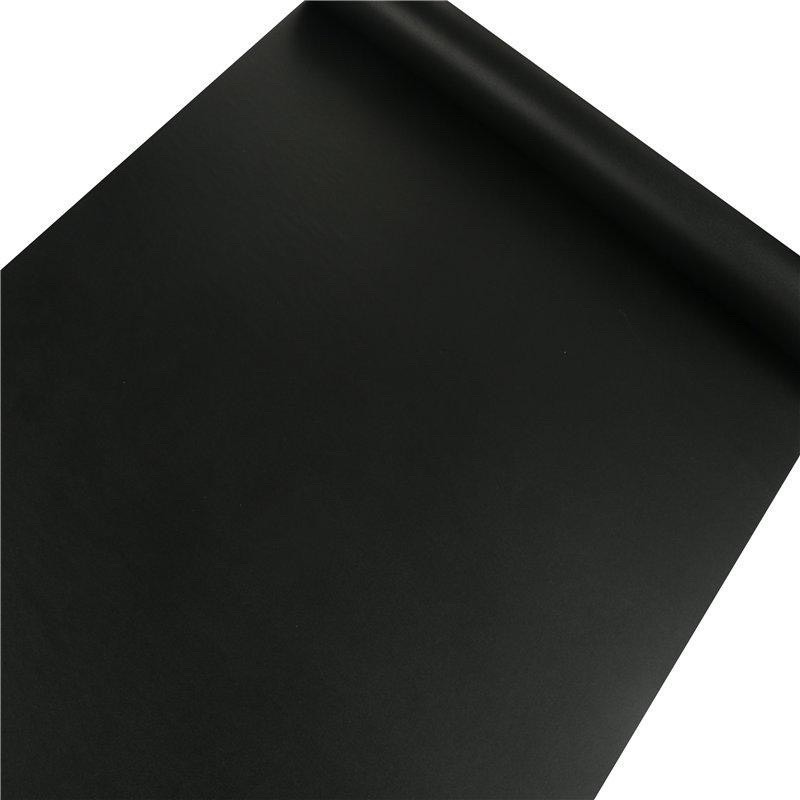 Cuộn 1m x 45cm rộng PVC decor dán tường một màu mặt nhám có sẵn keo - đen nhám