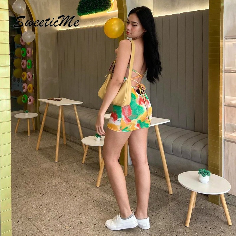 Đầm Hai Dây Sát Nách Hở Lưng Nhuộm Màu Quyến Rũ Thời Trang   Cho Bạn Gái