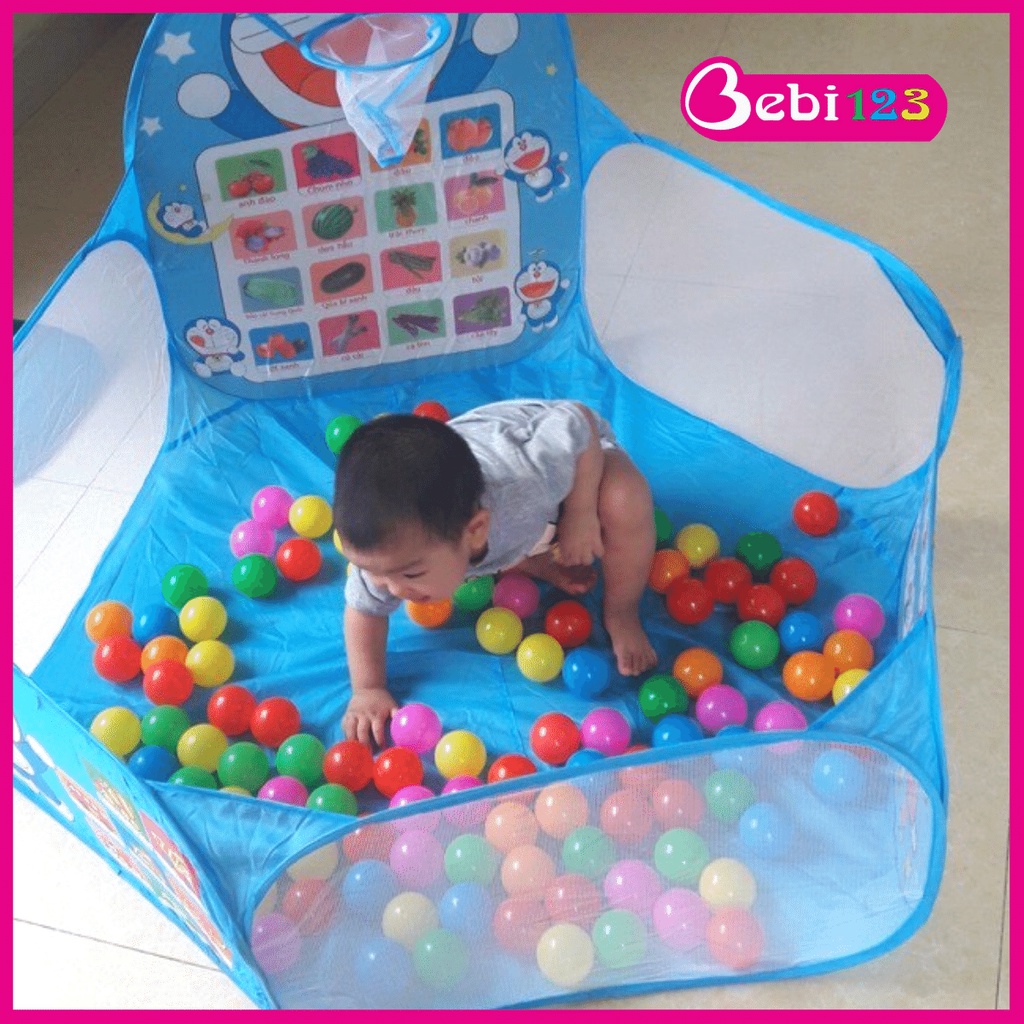 (Tặng banh) Nhà banh, quây bóng cho bé, lều chơi bóng khung Inox chăc chắn
