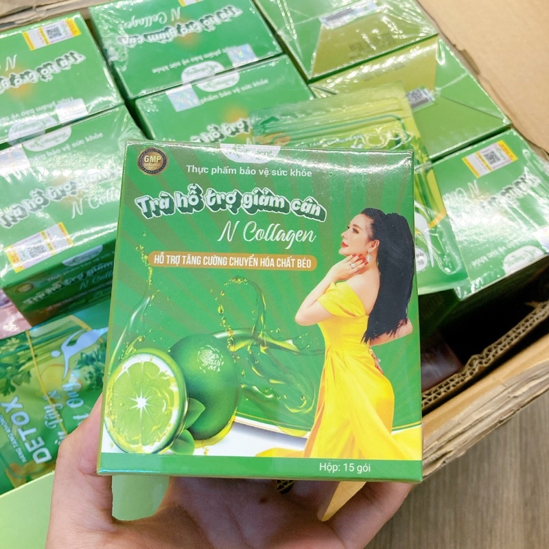 Trà Hỗ Trợ Giảm Cân N Collagen - Detox Chanh tặng kèm detox
