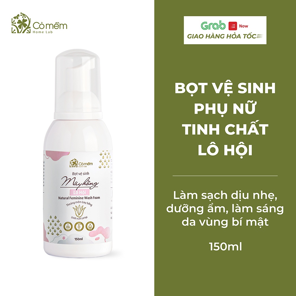 Bọt Vệ Sinh Phụ Nữ Mây Hồng Tinh Chất Lô Hội Dưỡng Ẩm Cỏ Mềm 150ml