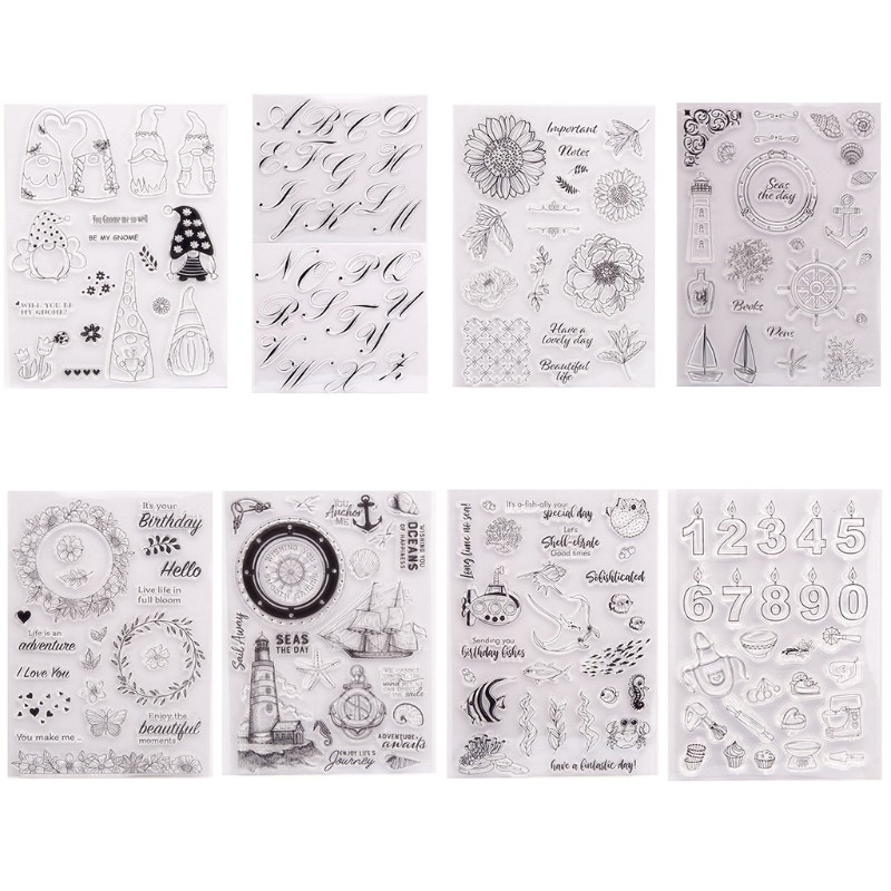 Con tem silicon màu trong suốt sử dụng vẽ in hoa / con số trang trí Scrapbook / Album