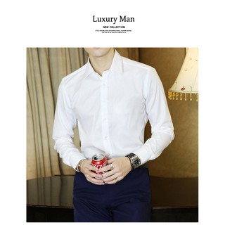 [HÀNG ĐẸP - ĐƯỢC XEM HÀNG] Áo Sơ Mi Trắng/Đen - Áo Sơ mi Nam đẹp - Chất liệu lụa cao cấp, chất vải mềm mịn, dáng trẻ đẹp