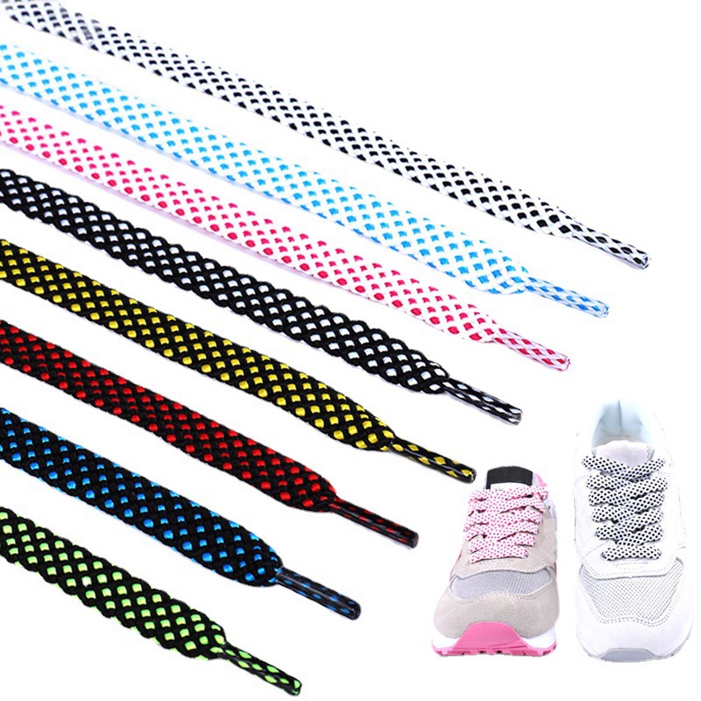 Dây Buộc Giày Sneaker Họa Tiết Kẻ Sọc Mặt Phẳng 120cm Thời Trang