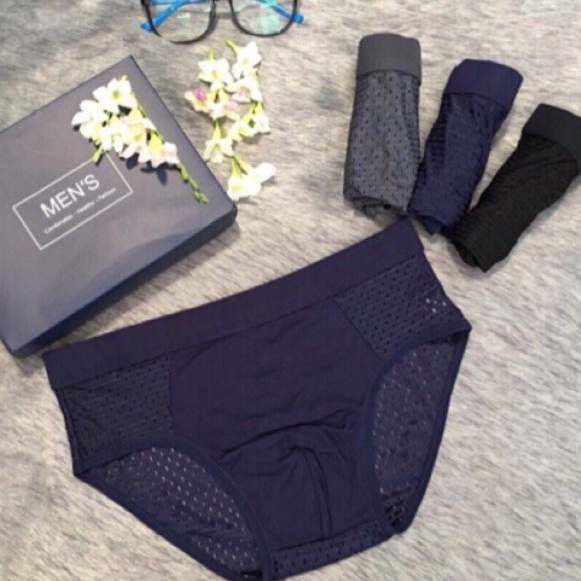 Hộp 4 quần lót thông hơi nam MEN's, quần xì nam