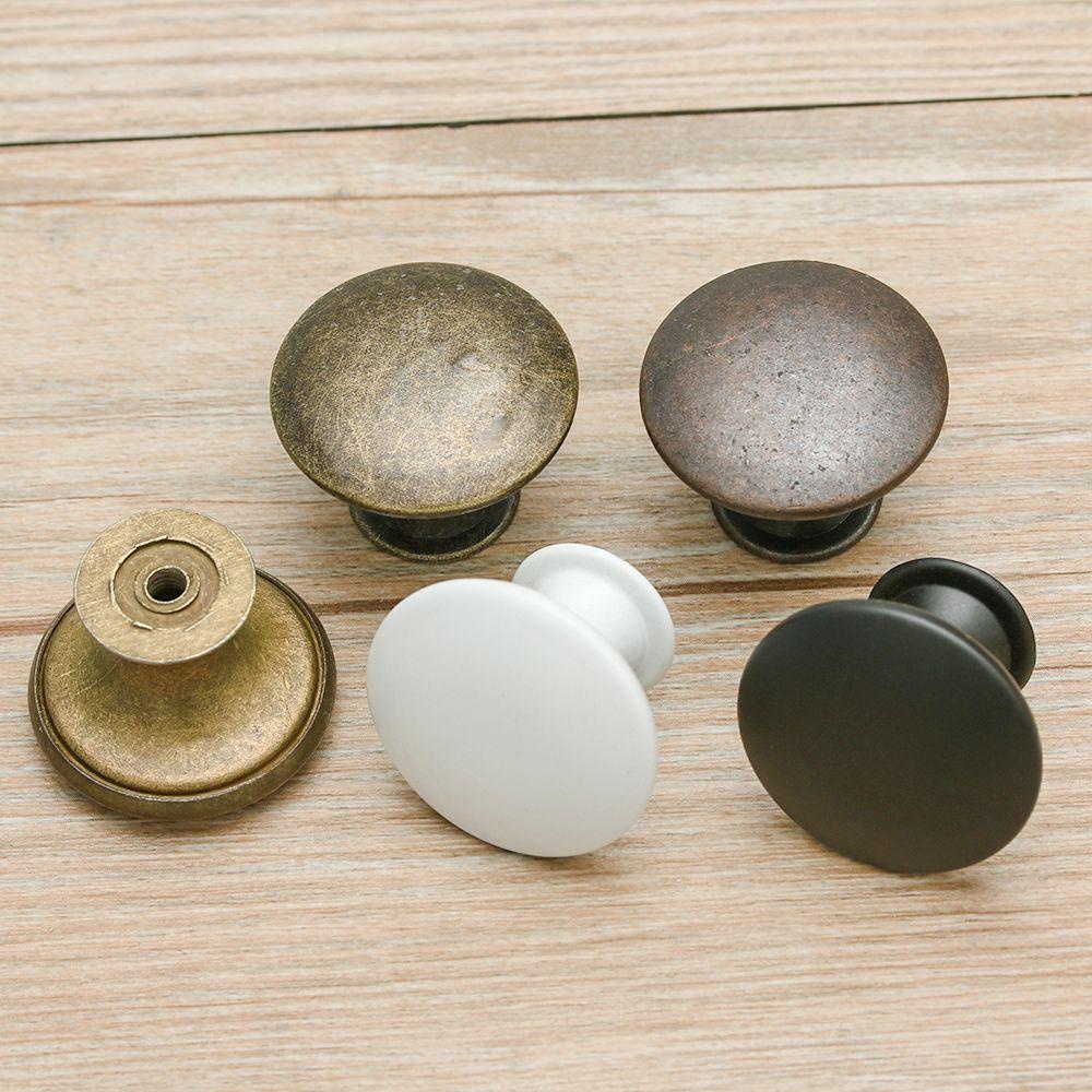 Set 2 Tay Nắm Cửa Tủ Bằng Đồng Thau Hình Tròn Cổ Điển