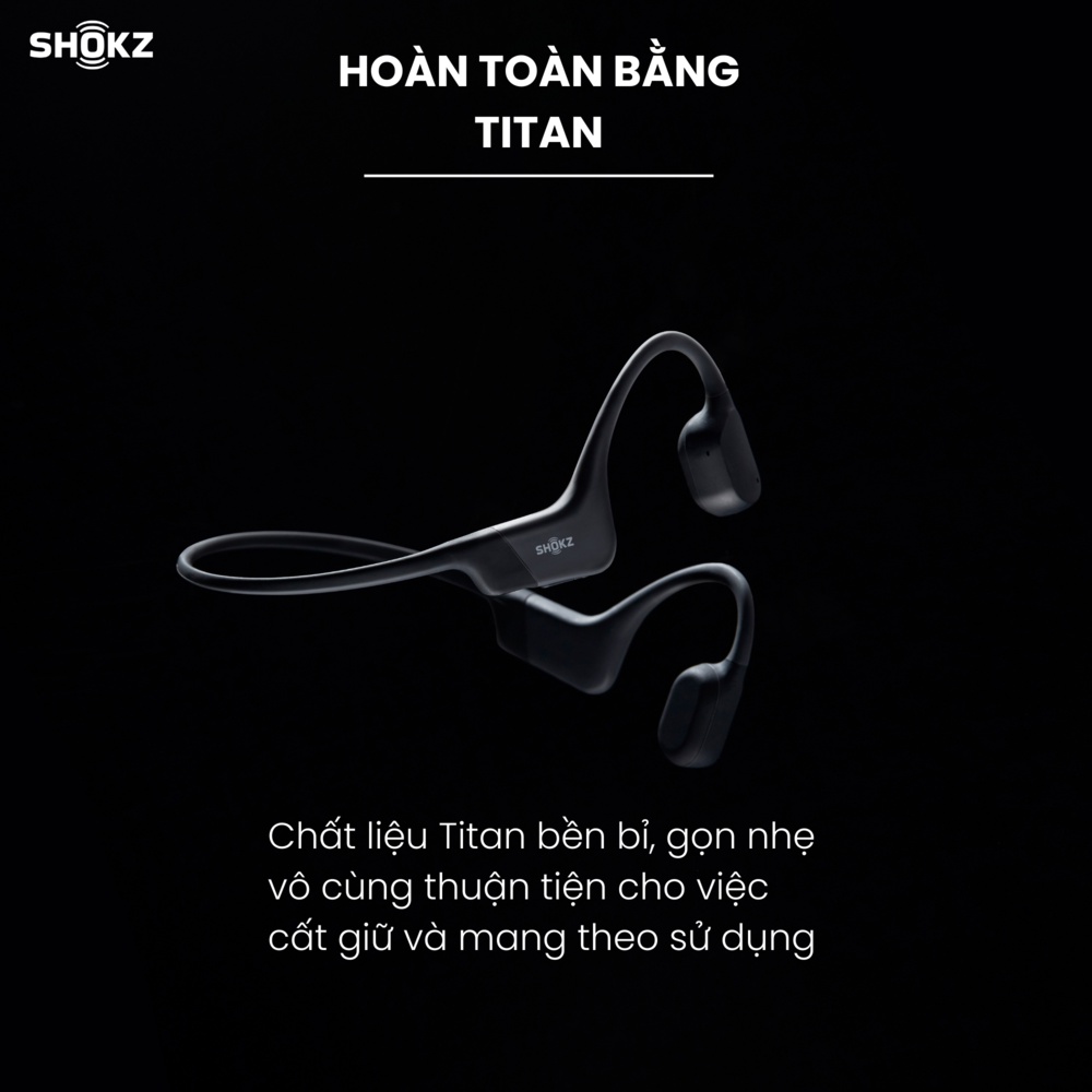 Tai Nghe Bluetooth Thể Thao Truyền Âm Thanh Qua Xương SHOKZ OPENRUN S803 Màu Đen - Bảo hành 2 năm