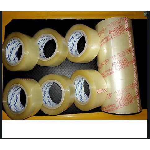 Băng keo dán thùng đục, trong khổ 5cm cuộn 200yds (180m)