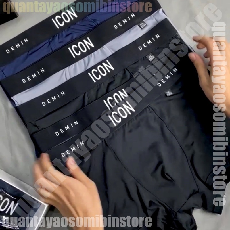 Combo quần sịp đùi nam ICON chất vải thun lạnh,co giãn 4 chiều, thoáng mát,ko nhăn,ko xù, thoải mái vận động