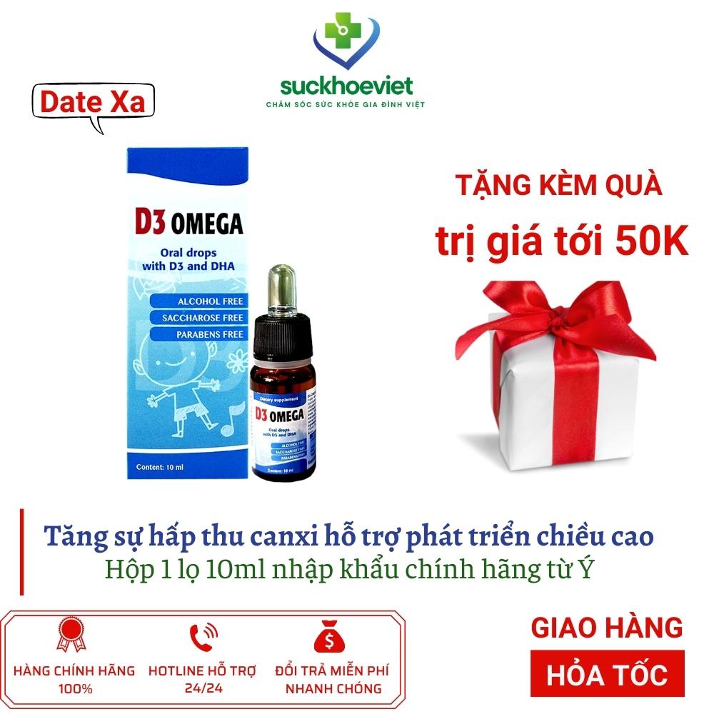 D3 Omega hỗ trợ tăng sự hấp thu canxi hỗ trợ phát triển chiều cao - Lọ 10ml