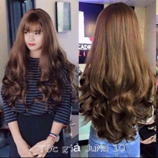 Tóc nguyên đầu xoăn dài
