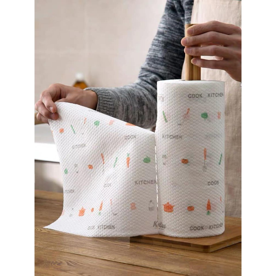 Cuộn khăn giấy lau đa năng lau bếp, lau tay cuộn Trắng có thể giặt được và tái sử dụng