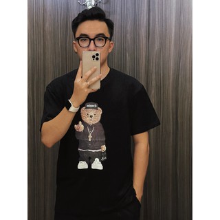 Áo phông cộc tay nelly cotton ulzzang đen dáng oversize và unisex-