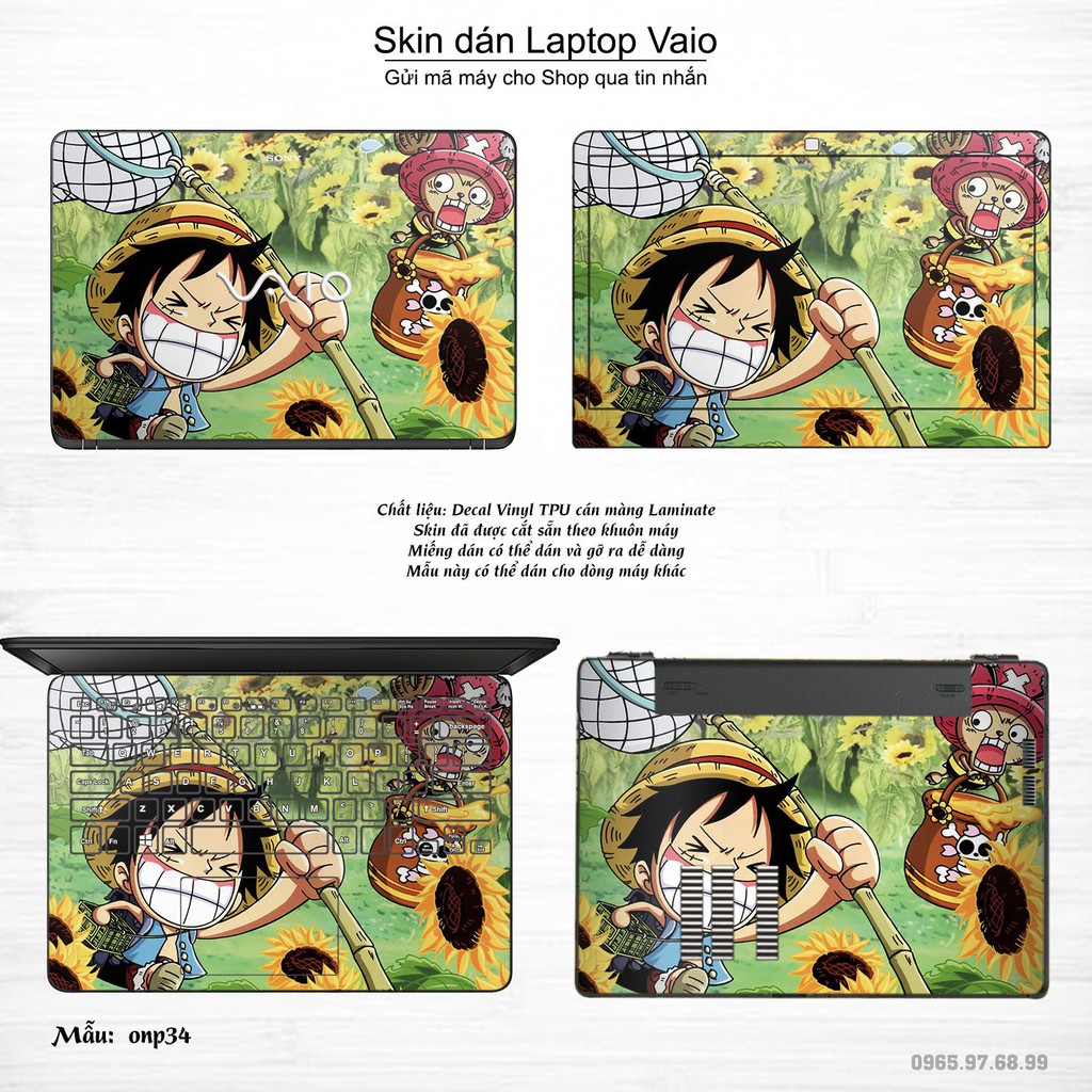 Skin dán Laptop Sony Vaio in hình One Piece _nhiều mẫu 23 (inbox mã máy cho Shop)