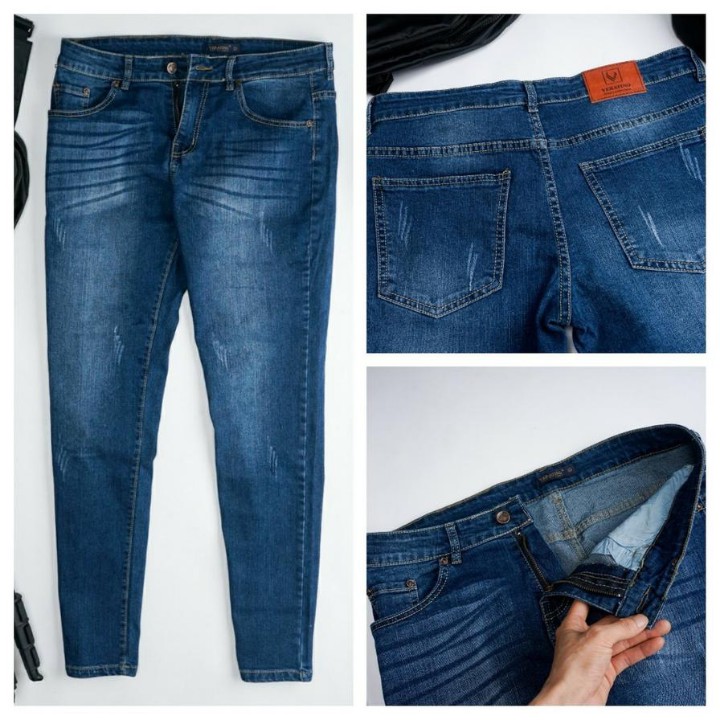 Quần jean nam dáng côn, vải jean cao cấp vải co giãn nhẹ cực bền màu không phai | BigBuy360 - bigbuy360.vn