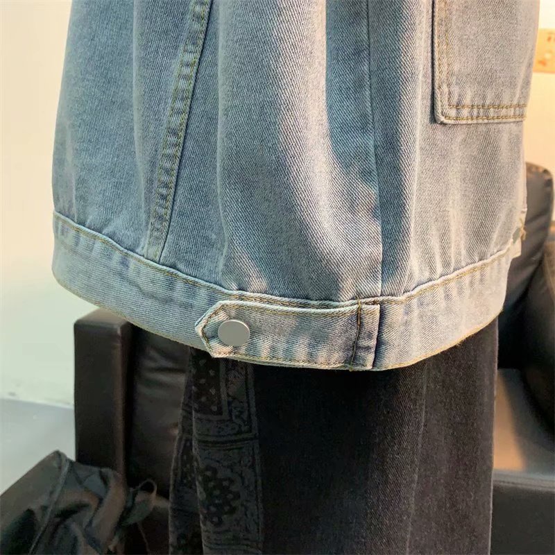 áo khoác ifashion retro áo khoác jean nam phong cách Hàn Quốc áo dài tay jacket unisex oversize áo khoác jacket nam