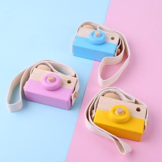 DO✿ Wooden Toy Camera Kids Creative Neck Hanging Rope Toys Photography Prop Gift