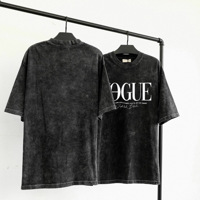ÁO THUN TAY LỠ COTTON WASH VOGUE FORM UNISEX NAM NỮ (kèm ảnh thật)