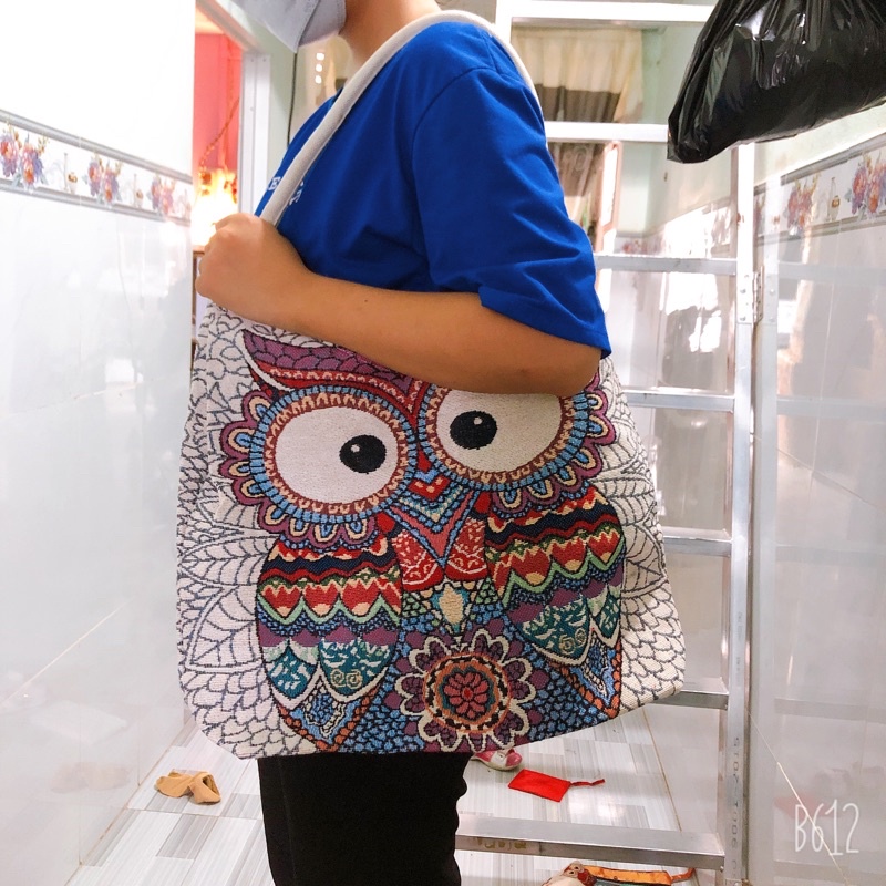 Túi thổ Cẩm đeo vai siêu to size 40*45cm