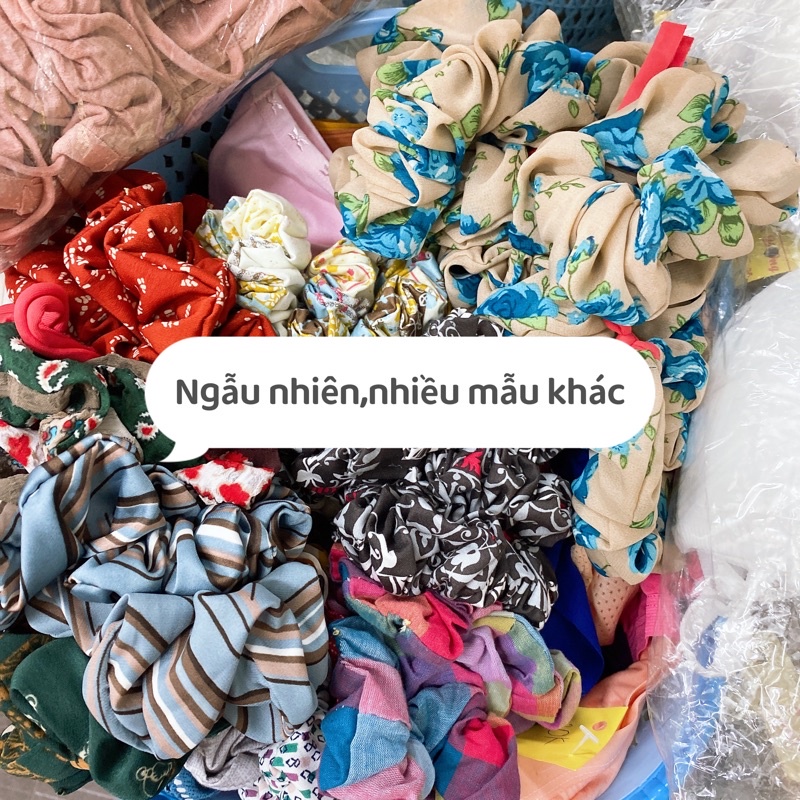 Dây buộc tóc vải - scrunchies vải nhiều màu