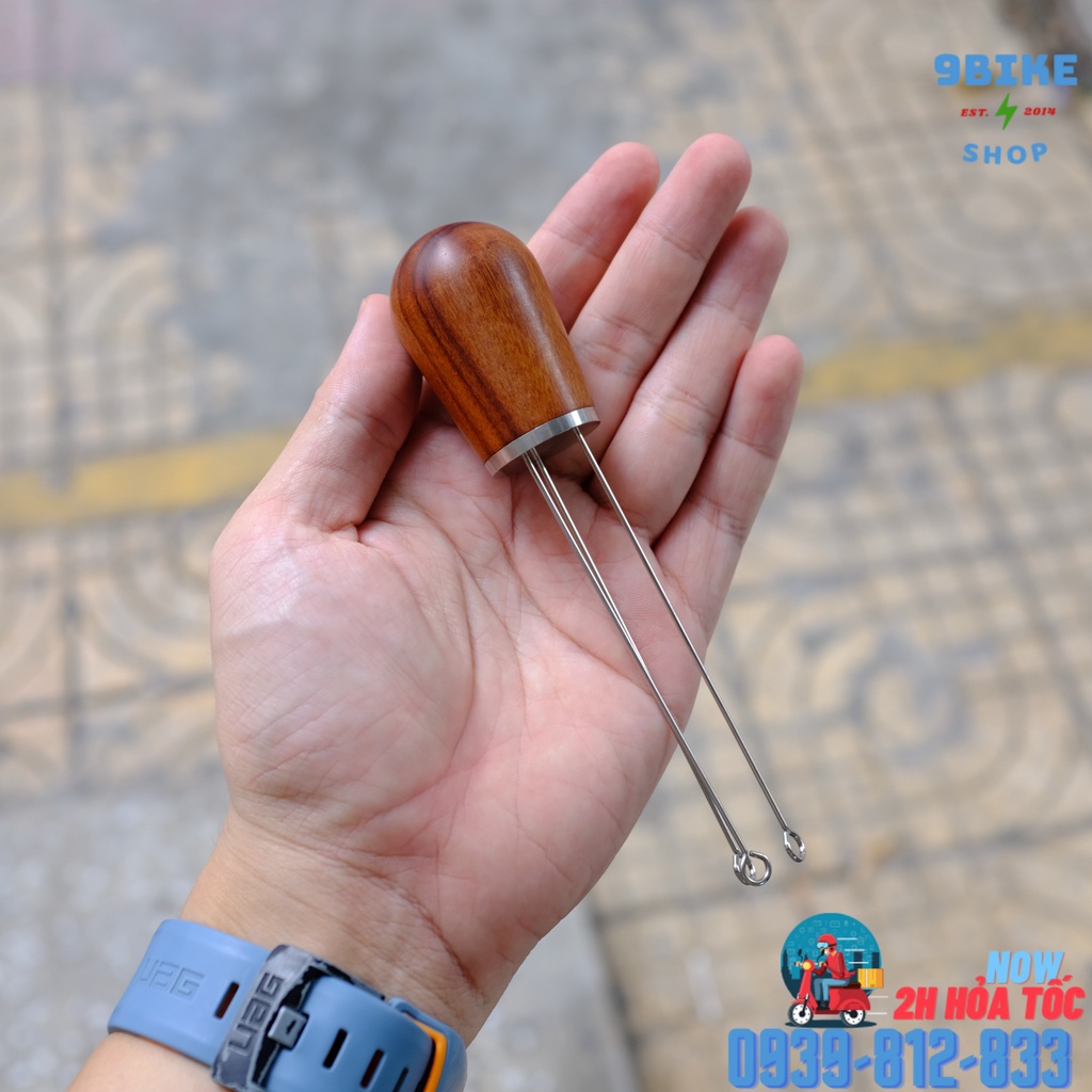 Dụng cụ đánh tơi bột cà phê Espresso bằng gỗ - Tool Coffee Distribution Tool Needle