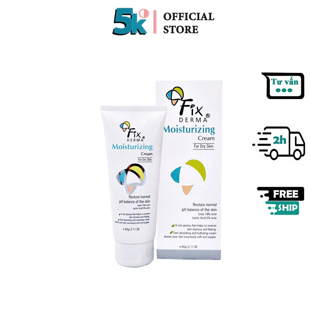 Kem Dưỡng Ẩm Cân Bằng PH Giúp Giảm Khô Và Bong Tróc Da Fixderma Moisturizing Cream 60g