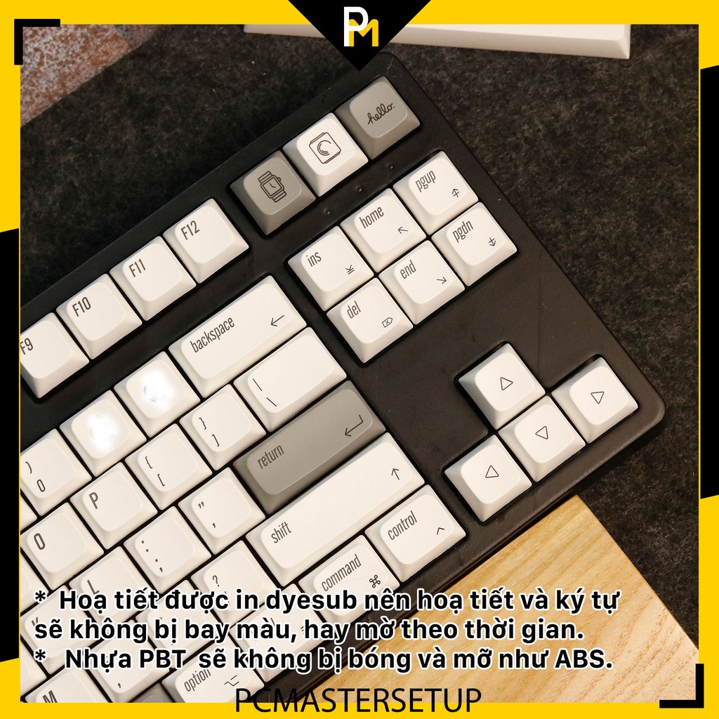 Keycap pbt Mac Retro nút cho bàn phím cơ fullbox của Pcmaster