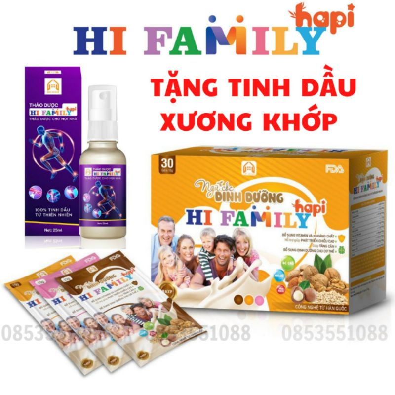 Ngũ Cốc Dinh Dưỡng HI FAMILY, Dành Cho Mẹ Bầu và Sau Sinh, Giúp Lợi Sữa, Bé Tăng Cân Tốt