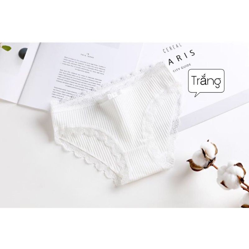 Quần Lót Nữ ❤️ FREESHIP❤️Quần Lót Phối Ren Sexy Cotton Tăm kháng khuẩn siêu sexy quyến rũ