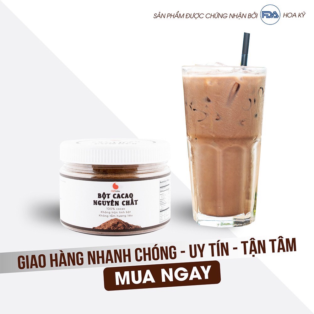 [Giao Hoả Tốc HCM] Bột Cacao Nguyên Chất Light Coffee Gói 100g_Giúp Cơ Thể có cảm giác No lúc Keto Cùng Đừong Ăn Kiêng