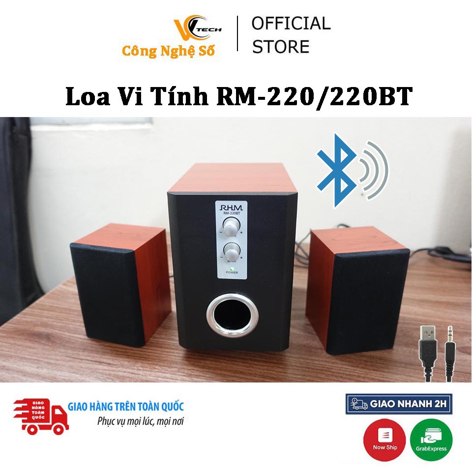 Giá siêu tốt Loa Vi Tính RM-220/220BT - Hỗ Trợ Kết Nối Bluetooth, Âm Thanh Sống Động, Chân Thực - Phù Hợp Dàn Máy PC, L