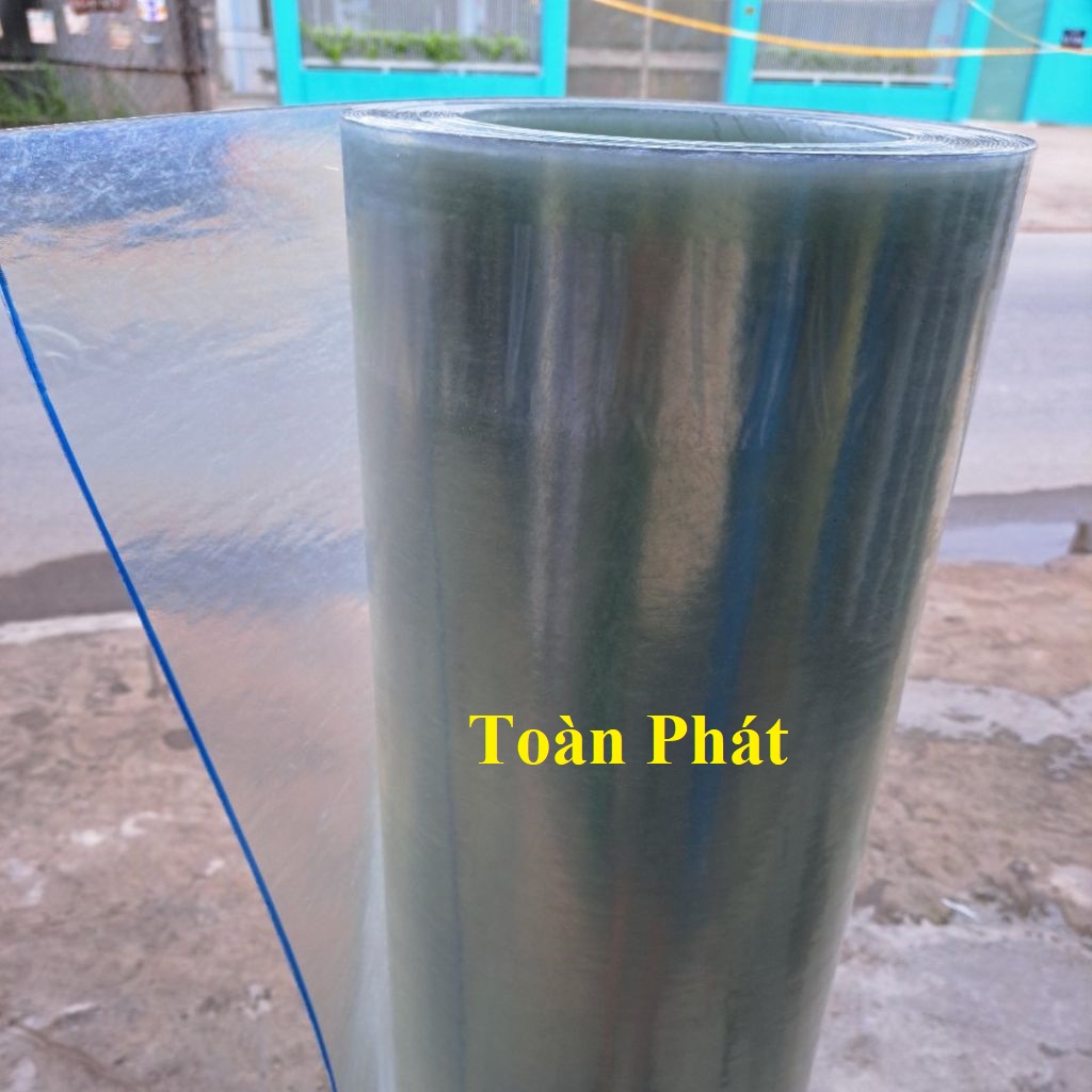 Tôn nhựa phẳng lấy ánh sáng che nắng che mưa chống dột màu Trắng mờ/ Màu Xanh